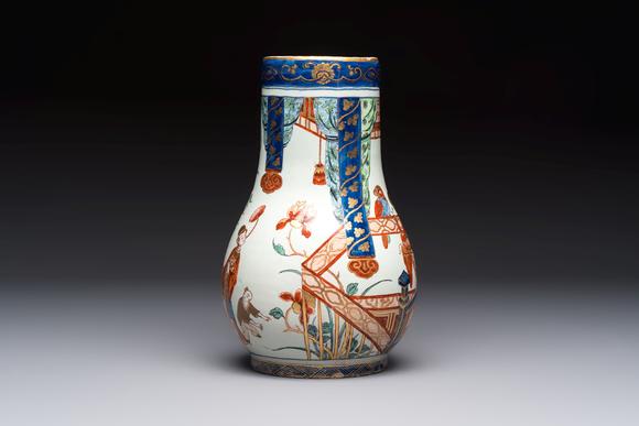 Rob Michiels AuctionsA magnificent polychrome Dutch Delft chinoiserie ewer, first quarter 18th C.