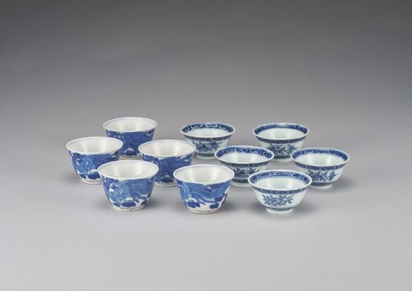 東京中央清早期  青花茶盞兩組