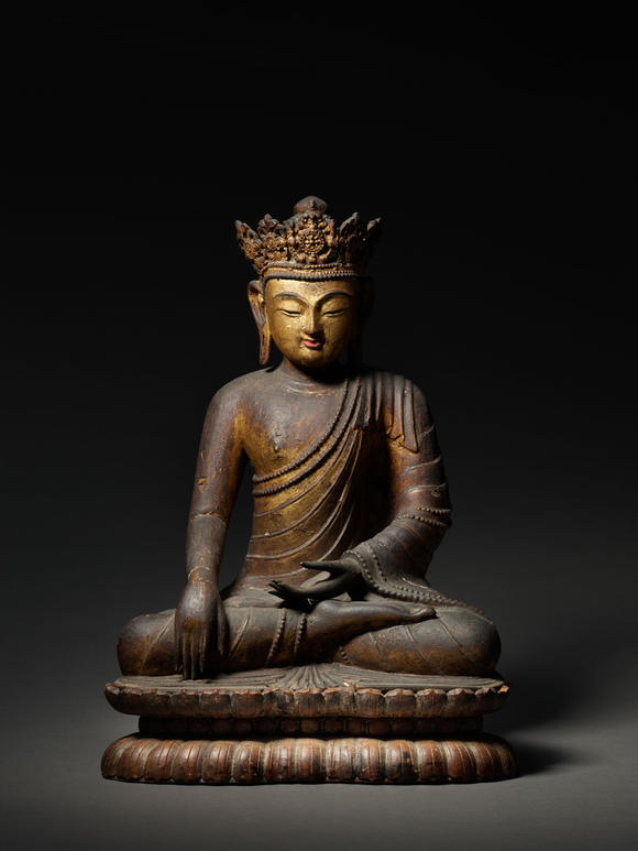 允臧齋明  京造木漆金釋迦牟尼佛