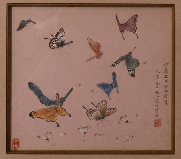 大阪美術商會溥儒 花蝶圖