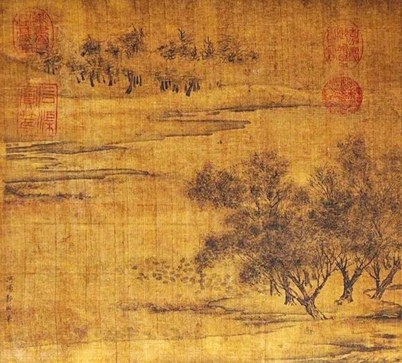 山東瑞蚨興拍賣山水 30*27 紙本鏡芯