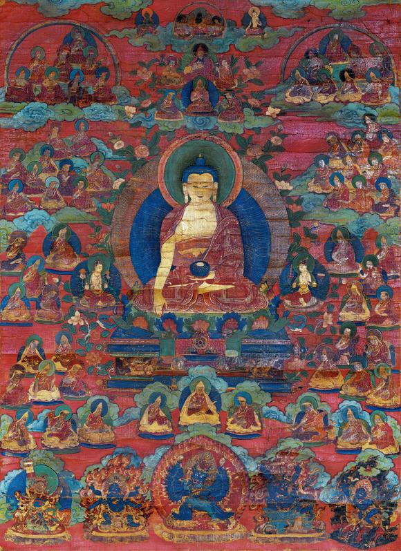 中古陶19世紀(jì) 釋迦牟尼佛紅卡