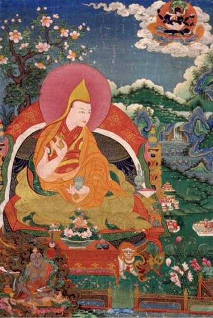 中古陶18世紀(jì) 三世達(dá)賴索南嘉措唐卡