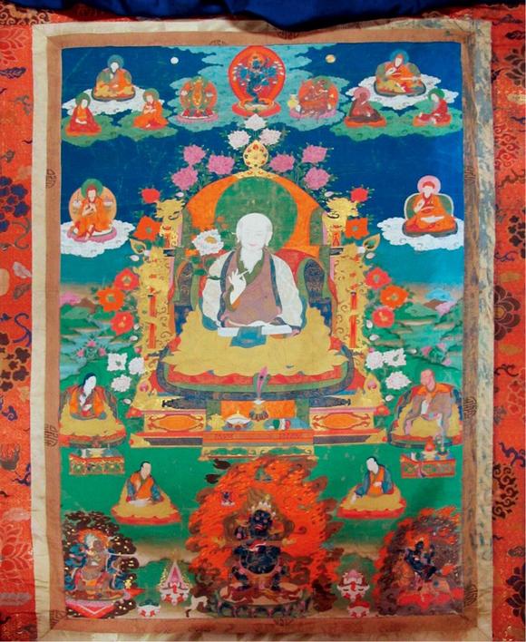 中古陶16世紀(jì) 扎巴堅(jiān)贊唐卡