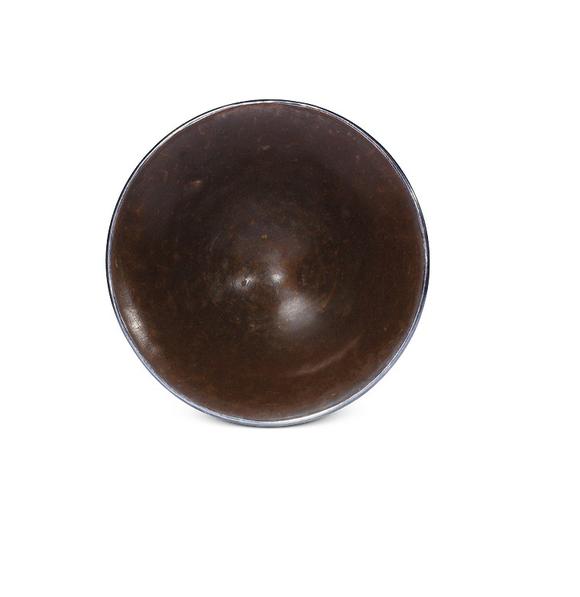 中古陶明 建窯灰脊斗笠盞