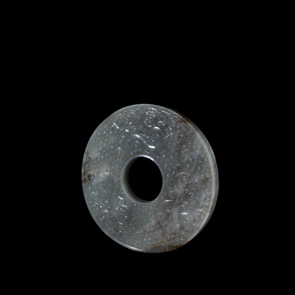 春和美術(shù)漢代   白玉龍紋璧