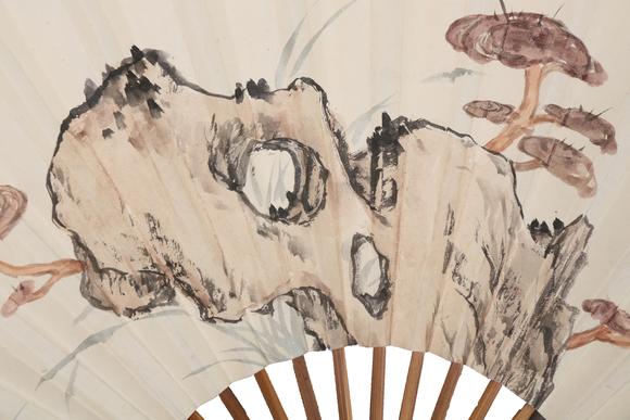 春和美術(shù)張伯駒  靈芝書法成扇