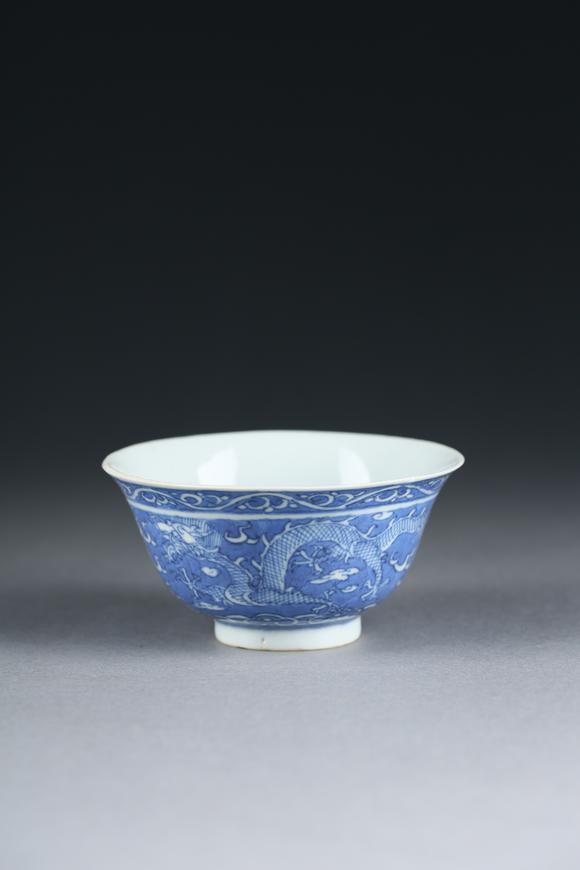 春和美術(shù)青花海水雲(yún)龍碗