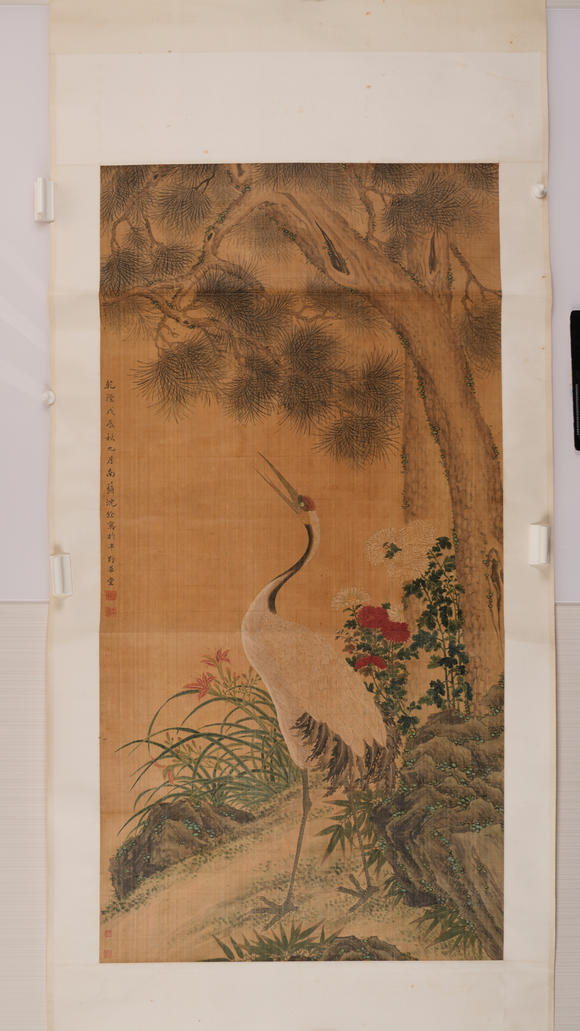 華岳國(guó)際沈銓  松鶴圖