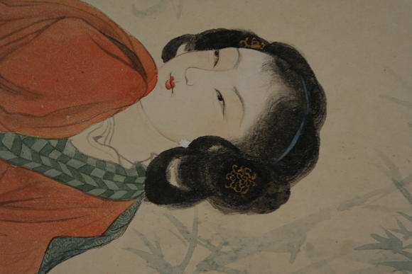 北京懋隆拍賣朱梅邨 吳湖帆  日暮倚修竹