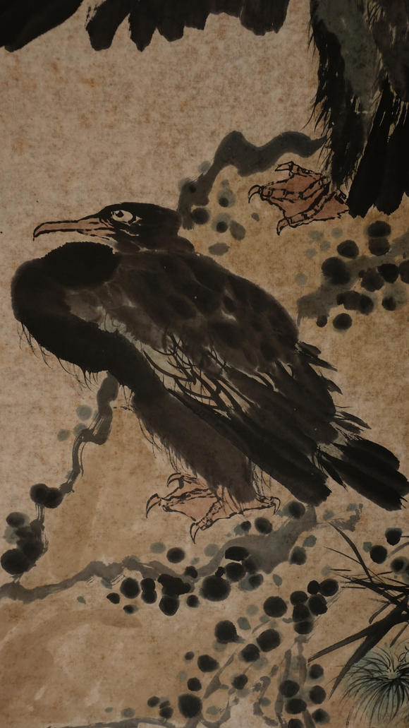 華岳國(guó)際潘天壽  雙鷹圖