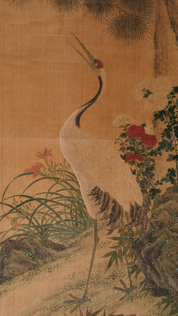 華岳國(guó)際沈銓  松鶴圖