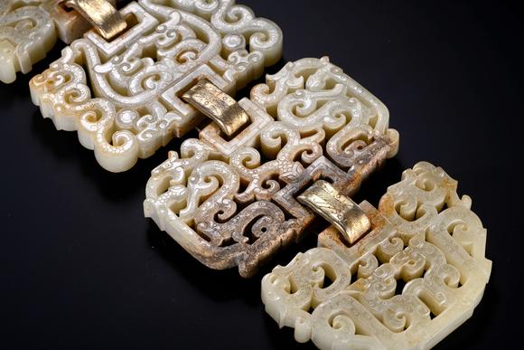 萬領國際周  白玉龍鳳紋連環(huán)佩