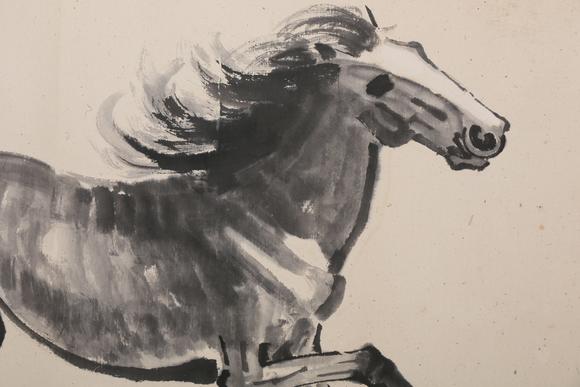 萬(wàn)領(lǐng)國(guó)際徐悲鴻    著錄于《中國(guó)書畫名家作品展》P68  奔馬