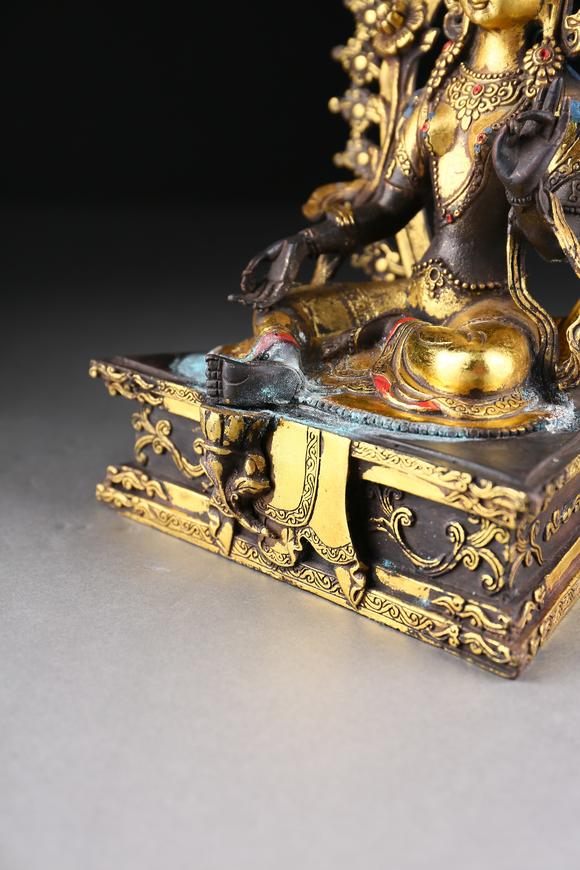 萬領(lǐng)國際銅鎏金綠度母造像
