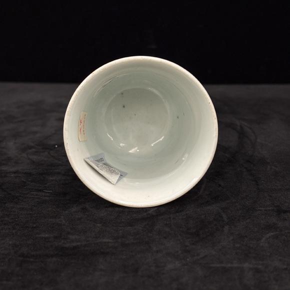 南京十竹齋青花花卉紋高足杯兩件