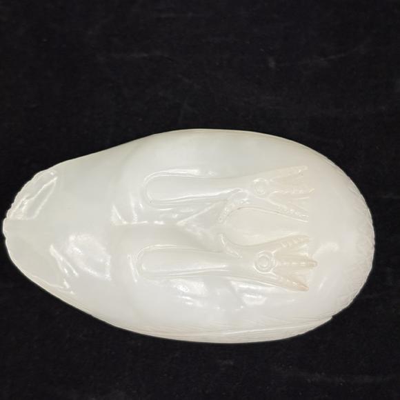 南京十竹齋白玉安居樂業(yè)蓋盒一對(duì)