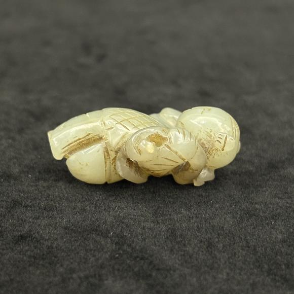 南京十竹齋玉童子 玉璧兩件