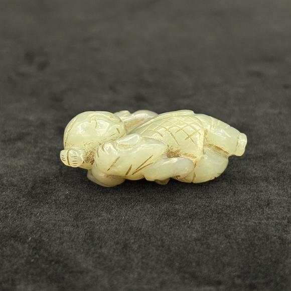 南京十竹齋玉童子 玉璧兩件