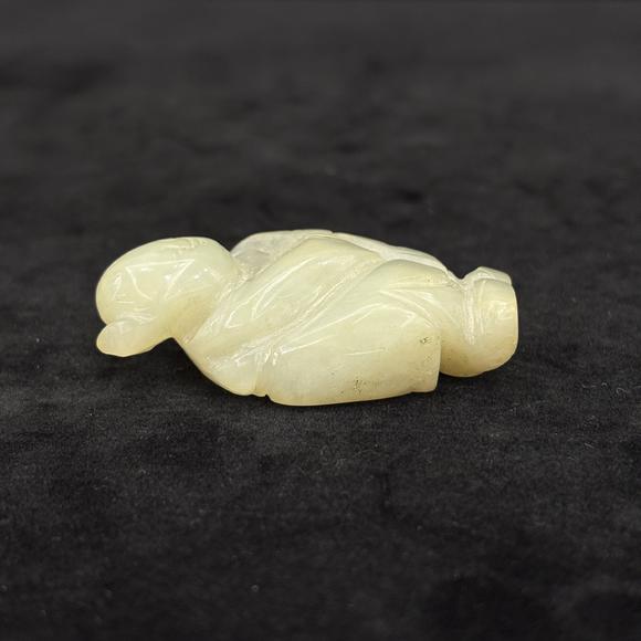 南京十竹齋白玉雕人物掛件兩件
