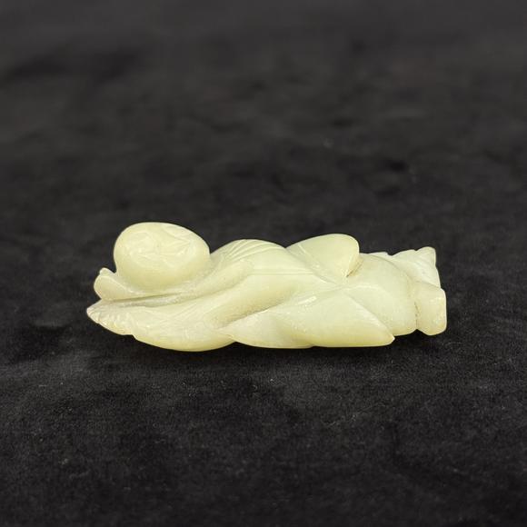 南京十竹齋白玉雕人物掛件兩件