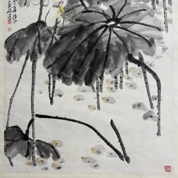 南京十竹齋高峻 荷花