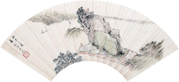 香港華輝晏濟(jì)元    山水 扇面