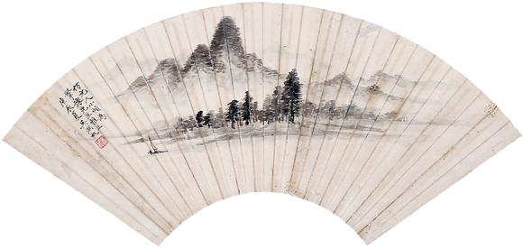 香港華輝吳湖帆    山水 扇面