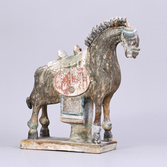 香港華輝明 陶加彩駿馬 附ART TREASURES GALLERY證書