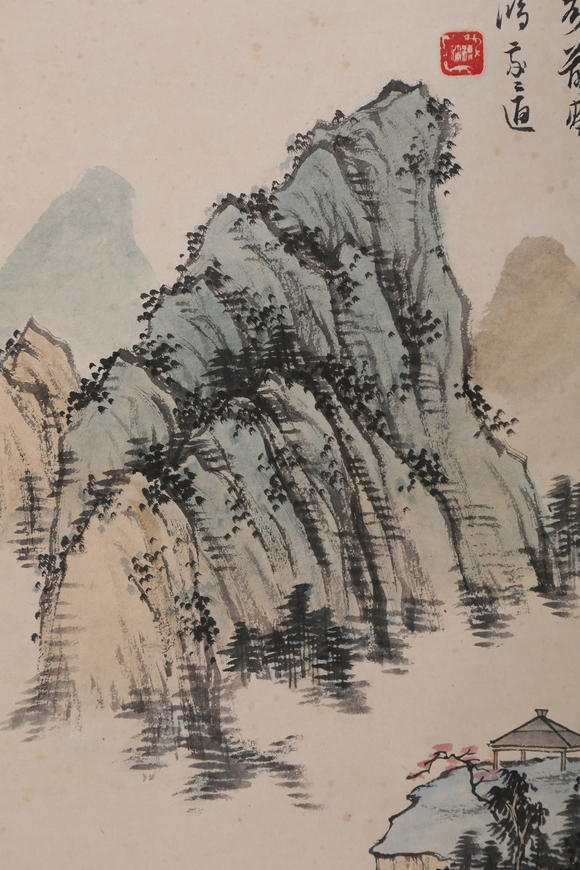萬領(lǐng)國際溥儒  山居圖
