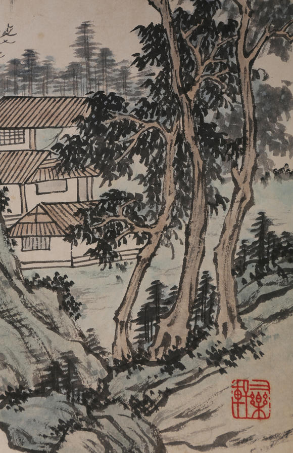 萬領(lǐng)國際溥儒  山居圖