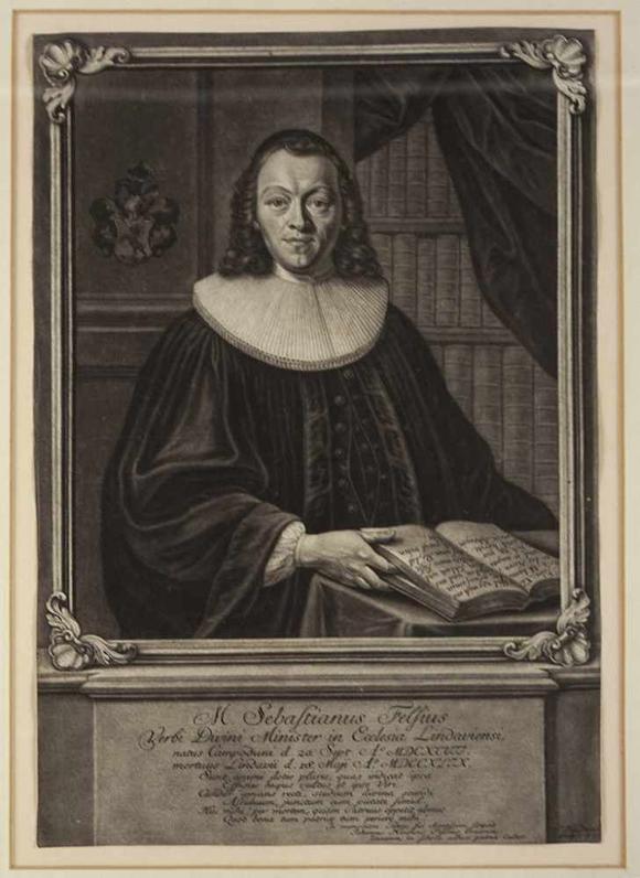 Auktionshaus Michael ZellerPortrait des Sebastian Fels (1697 - 1749), ab 1720 in Lindau, ab 1724 Lehrer an der Lateinschule,