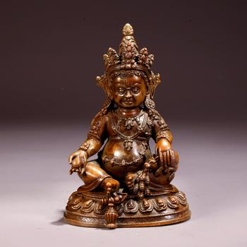 銅黃財(cái)神造像