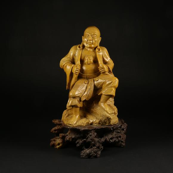 弘楊株式會(huì)社壽山石心中有佛羅漢造像