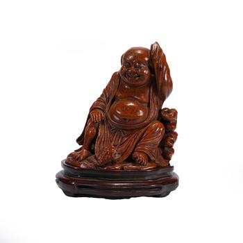 黃楊木劉海戲金蟾擺件
