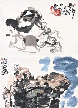 劉漢 小品二幀