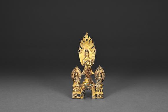 三杉美術(shù)|三杉美術(shù)2026年荷風(fēng)拾珍藝術(shù)品拍賣會(huì)唐 銅鎏金釋迦牟尼