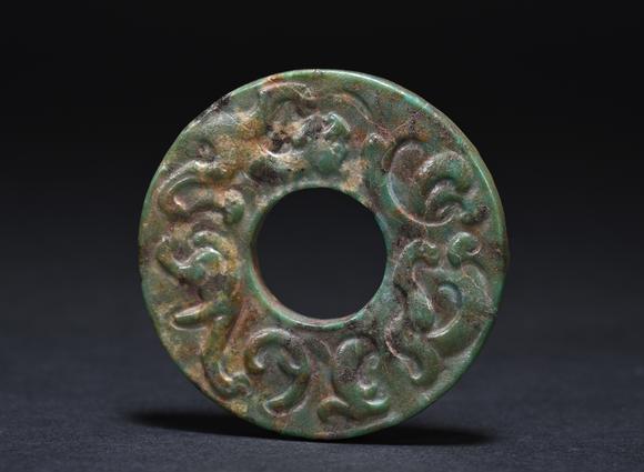 三杉美術(shù)漢 松石龍紋璧