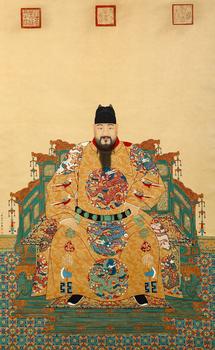 郎世寧絹本英宗正統(tǒng)帝像立軸