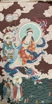 張大千 群仙圖 立軸絹本設(shè)色