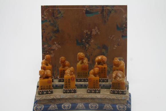 蘭亭古美術(shù)オークション清 田黃康熙帝御用印章九件 