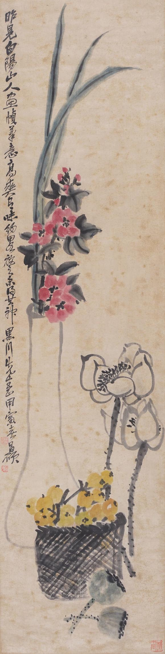 東京SAKURA拍賣（東京櫻花拍賣）|東京櫻花第十三期藝術(shù)品拍賣會（七月）吳昌碩 花卉