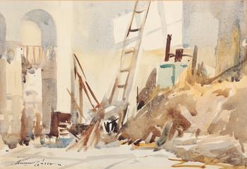 Lot 503 *  EDWARD WESSON (1910-1983) 'The Stables, Dinton'