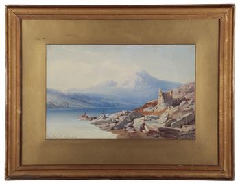 Lot 164 EDWIN MOORE (1813-1893) 'Castle of the Lake'