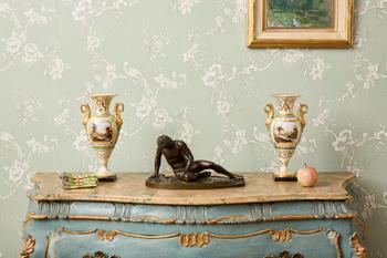 Lot 1 A PAIR OF ENGLISH PORCELAIN VASES