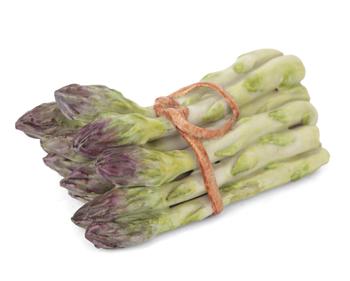 Lot 31 A CERAMIC STUDY OF A BUNCH OF ASPARAGUS BY LADY ANNE GORDON