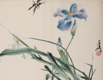 花卉蜻蜓