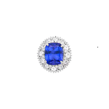 Platinum, Tanzanite and Diamond Ring