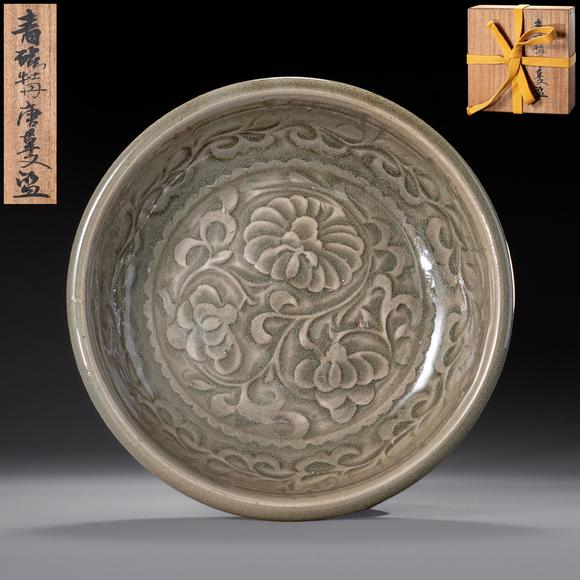 大阪國際宋 耀州窯團(tuán)菊文刻花洗