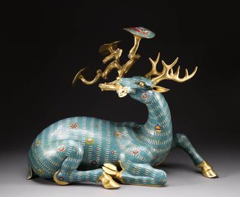 清代 銅胎景泰藍(lán)鹿
